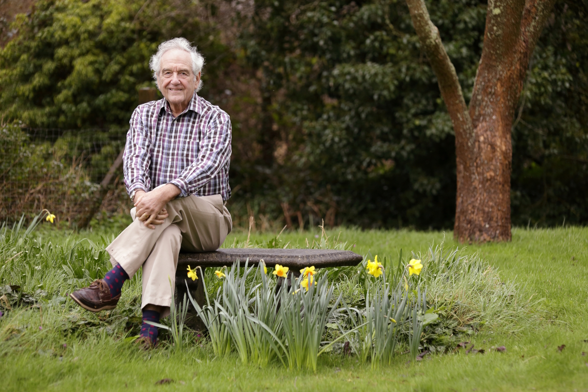 Author Colin Stern in his garden