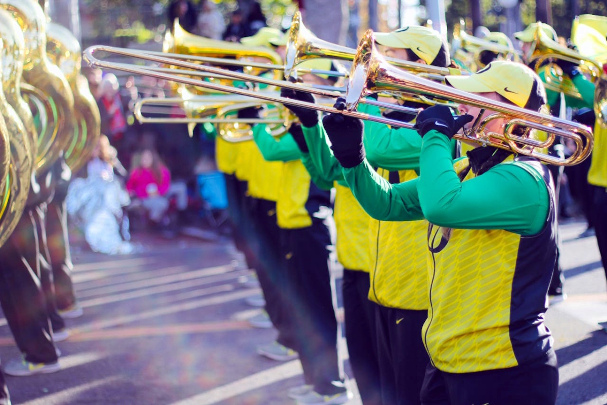 A picture of a parade